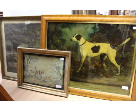 Sporting/Dogs/Coaching/Fox Hunting interest. 'Dash, A Valuable Pointer, in the possession of Col. Thornton', reverse painting