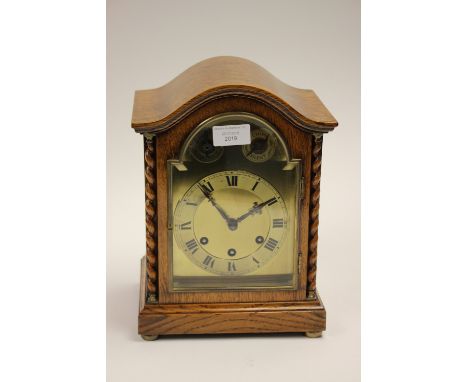 Gustan Becker oak mantle clock