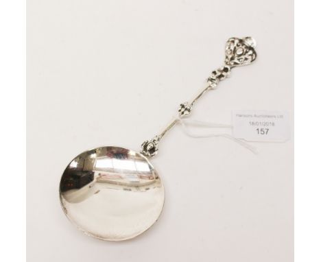 A London 1910 Anointing spoon, Williams Hutton and Sons, 1.78 troy oz, 55.5 gms