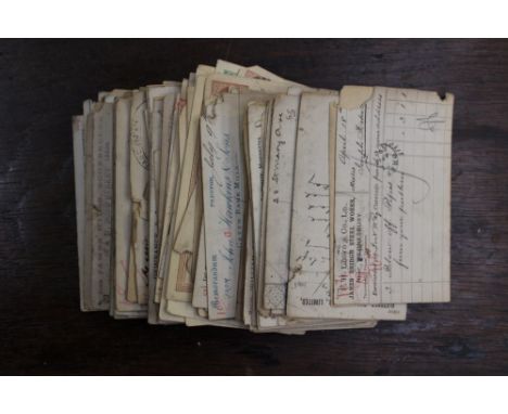 A large quantity of Victorian company product postcards with imprinted stamp