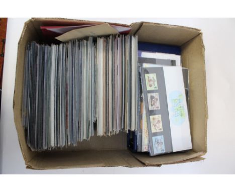 One box of stamps containing Royal Mail Mint stamp parks, approx 150