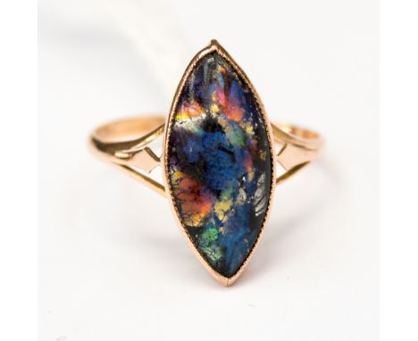 9ct gold composite opal ring