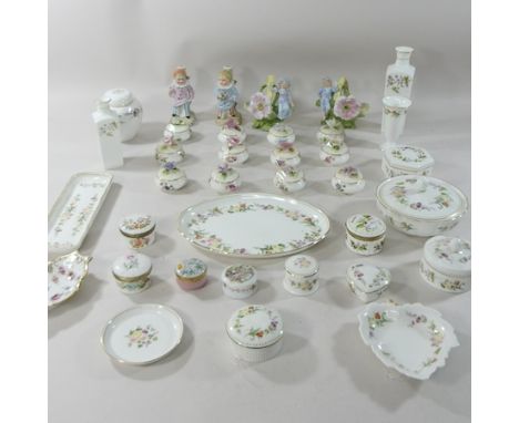 A collection of trinket boxes, to include Wedgwood