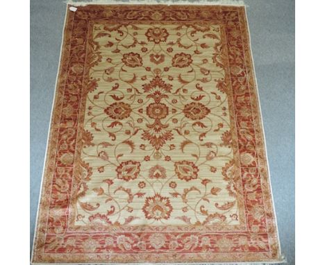 A Ziegler style carpet, with all over designs, on a cream ground, 230 x 160cm