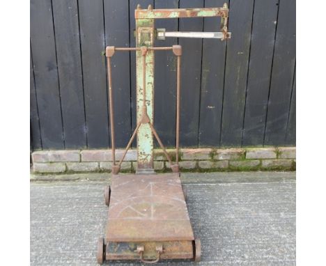 A set of Avery farm scales, together with a slate shove ha'penny board