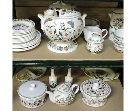 A collection of Portmeirion Botanic Garden pattern dinner and tea wares, to include a large tureen, together with a Wedgwood 