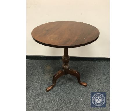 A nineteenth century mahogany tilt topped tripod table, width 63 cm.