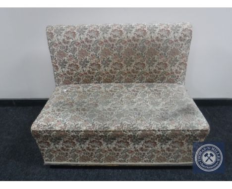 An early twentieth century floral upholstered storage bench 