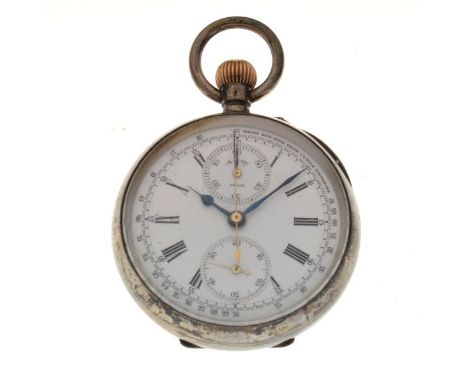 Gentleman's Swiss 935 standard silver top-wind chronometer, the inner case marked 'Examined by Goldsmith Company, 112 Regent 
