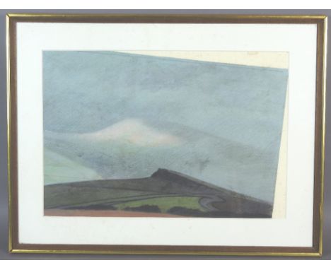 Derek Wilkinson (20th century)Outcrop, Derbyshire,charcoal and pastel, 34 x 46cm