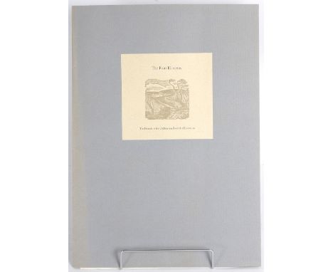Gwenda Morgan (1908-1991)The Four Elements, The Water Pause signed by Seamus Heaney, Upside Down signed by Jenny Joseph, Fire