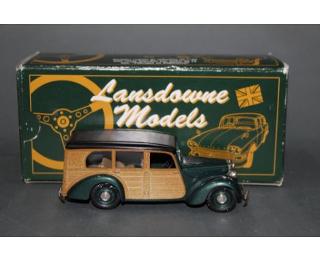 A Lansdowne Models 1/43 scale 1950 Lea Francis estate four door model car in original box. 
