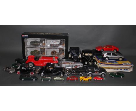 A Corgi Showcase Collection Fighting Machines "The History of Tank Warfare" boxed set of four army tanks, together with a col