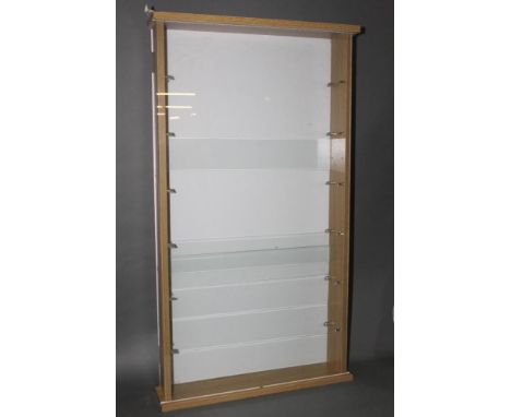 Two wooden die cast or other model display cases, measurements 