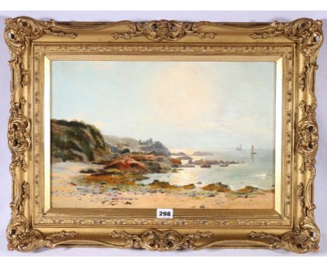 DUNCAN CAMERON (1837-1916) Morning, Sands Bay, Berwick CoastSigned oil on canvas, 28cm x 44cmLabel verso Malcolm Innes Galler