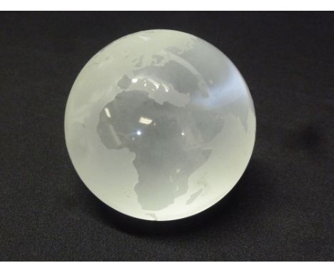 A Tiffany etched glass globe