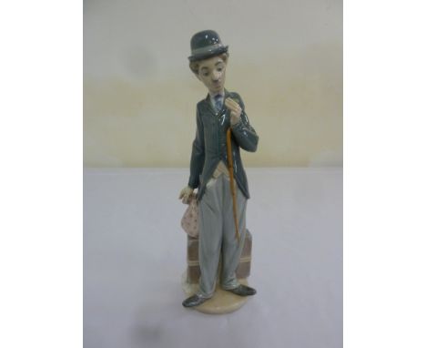 Lladro figurine of Charlie Chaplin in customary pose