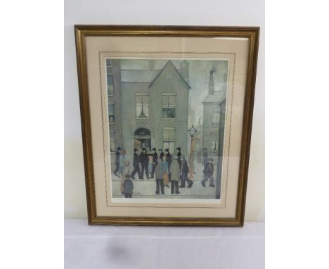 Lowry limited edition print Police Street 251/850 stamped bottom left, 54.5 x 42.5cm