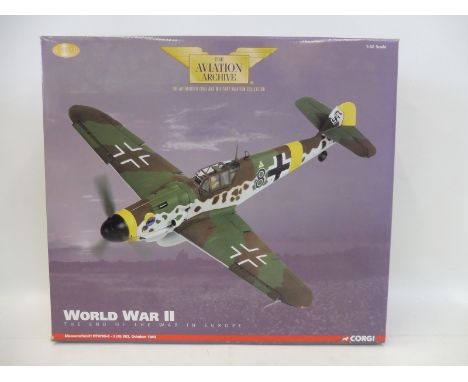 A Corgi Aviation Archive 1/32 scale model - The end of the war in Europe, a Messerschmitt BF109G6, October 1944.