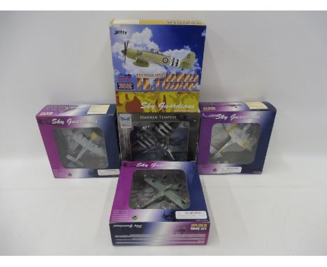 Five 1/72 scale Sky Guardians to include a Hawker Tempest, a Hawker Sea Fury and others, appear in excellent condition. 