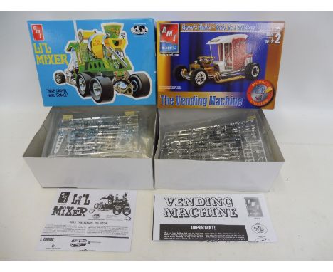 Two boxed AMT 1/25 scale model kits, both unusual hot rods.