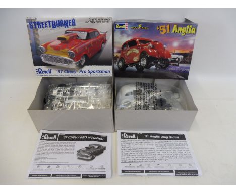 Two boxed Revell scale model kits, both hot rods.