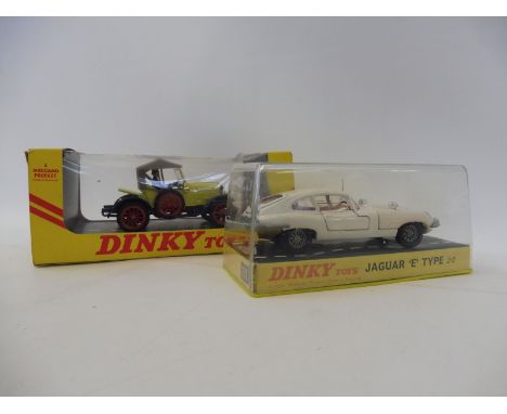 A boxed Dinky Toys Jaguar E Type 2+2 plus a boxed Dinky Toys 1913 Morris Oxford (Bullnose).