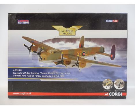 A Corgi Aviation Archive limited edition 1/72 scale Lancaster B1 Day Bomber Grand Slam,  appears in excellent condition.