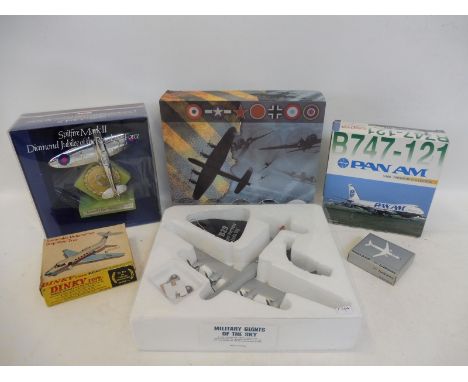 Six boxed aircraft models including two by Dinky. 