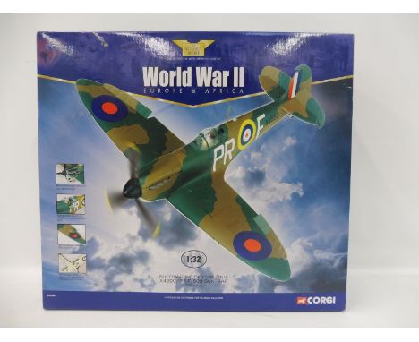 A Corgi Aviation Archive 1/32 scale Europe &amp; Africa model - Supermarine Spitfire Mk/A 609 Squadron, appears in excellent 