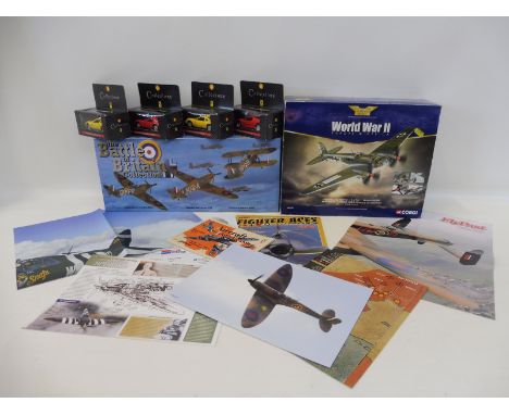 A boxed Corgi Aviation 1/72 scale Heinkel HE113 H-3 plus an Oxford die-cast 1/72 Battle of Britain collection etc.