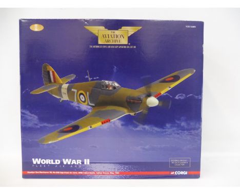 A Corgi Aviation Archive 1/72 scale WWII Fleet Air Arm Hawker Sea Hurricane, restored aircraft The Shuttleworth Collection, a