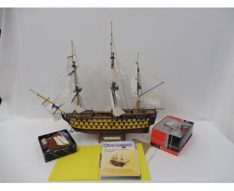 A well detailed del Prado scale model of HMS Victory, built at a cost of approx. £800, sold with magazines detailing the buil