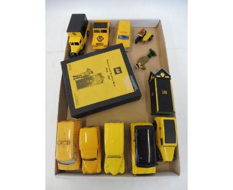 A selection of die-cast models in AA promotional livery including Dinky etc.