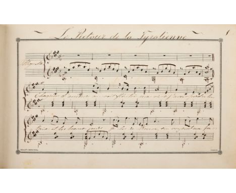 NO RESERVE Music.- Lloyd (Charlotte Louisa) [Songbook], manuscript, 123pp. music, 1p. index, occasional spotting, lightly bro