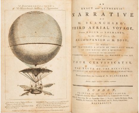 Ballooning.- 3 scrapbooks of pamphlets, periodicals, extracts and newspaper cuttings relating to ballooning compiled by Hatto