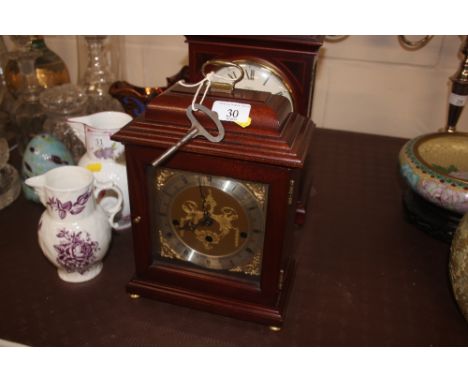 A mahogany cased three hole bracket clock 