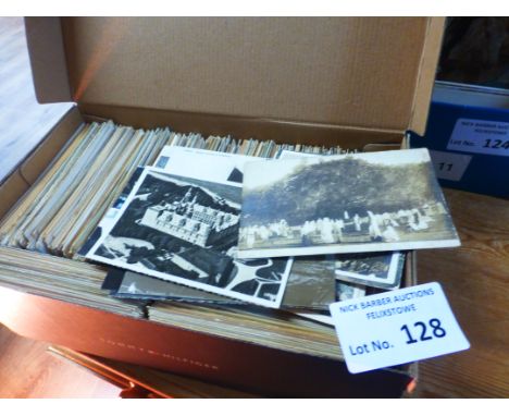 Postcards : Shoebox of 1000+ vintage of overseas cards used/unused - some RP's - nice lot