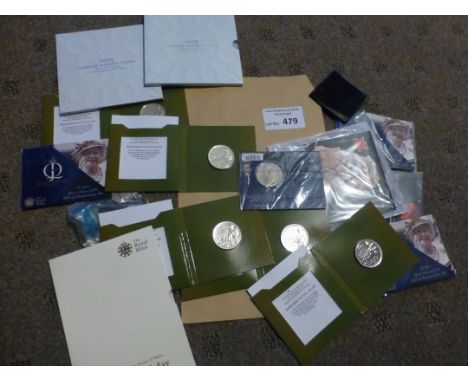 Coins : GB various issues in folders, packs inc Diamond Jubilee, First World War, Olympics etc many are £5 coins