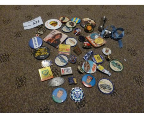 Collectables : Badges - button/tin/sports/whistle/steel, music etc