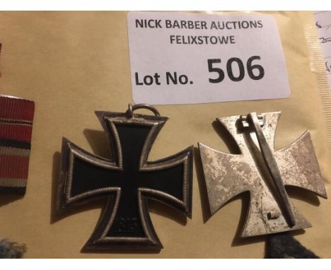 Militaria : Germany WW2 Nazi Iron Cross x2 plus other related items patch etc