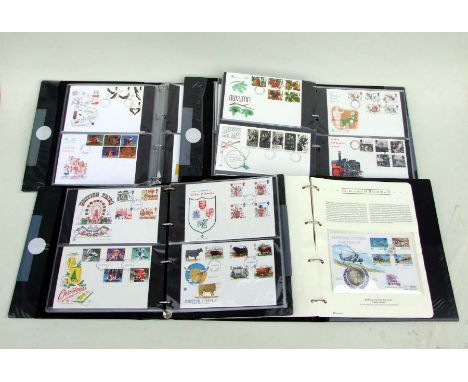 A quantity of First Day covers from the 80's,  90's and 2000's, some signed, in four albums (4).
