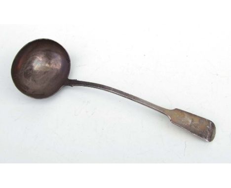 A Victorian silver soup ladle, Exeter 1854, 188g.