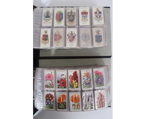 Cigarette cards - Two blue binders (Nos 3/4) containing a large selection of miscellaneous cards, in sets and part sets, incl