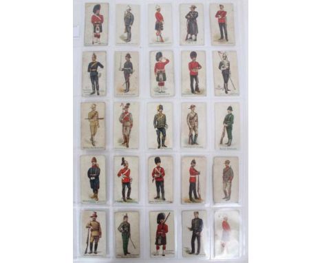 Cigarette cards - Selection of early Cohen Weenan cards in varying condition, including Home &amp; Colonial Regiments (1901) 