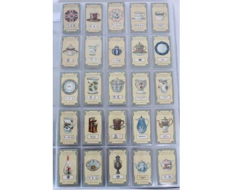 Cigarette cards - Selection R J Lea Ltd, Manchester. 1912/13 Old English Pottery &amp; Porcelain (First Series) Complete set 