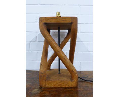 Oak table lamp, 20 x 41cm 