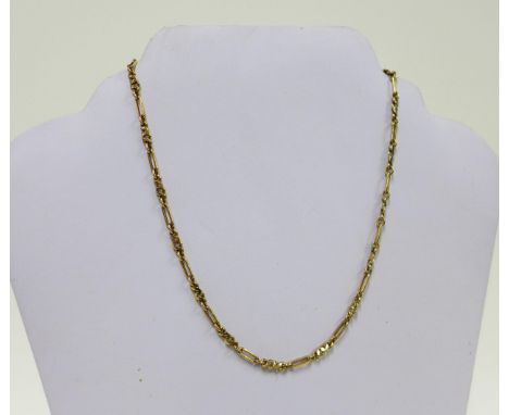 9ct gold fancy link chain necklace, approx. 12grams 
