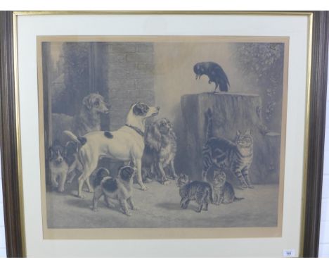 Stump Orator - after Samuel J Carter, a large print, framed under glass, 100 x 88cm 
