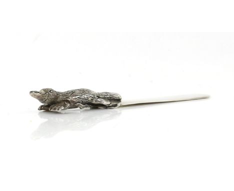 Australian novelty provincial sterling silver knife/opener with a handle formed in the shape of a Duckbill Platypus made by S